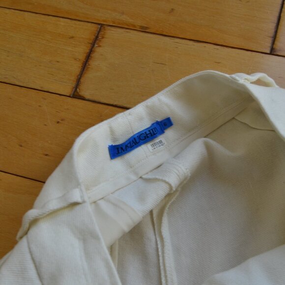 J McLaughlin Linen Blend Straight Leg Pants Size 6 White - Picture 4 of 9